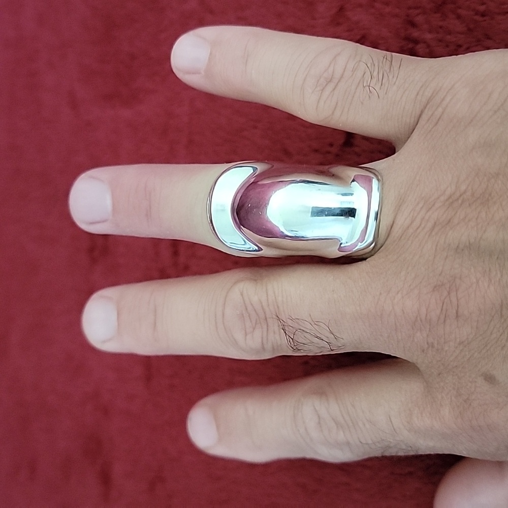 Silver Statement Ring 925 Mxican Silver - image 1